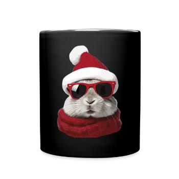 Lapin de Noël Tenue drôle Lapin mignon Lapin - Mug uni - noir - Devant