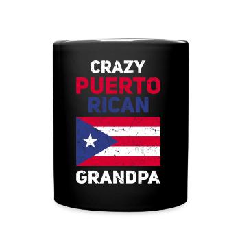 Puerto Rico Flagge | Puerto Ricaner Geschenkideen - Tasse einfarbig - Schwarz - Vorne