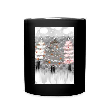 Festliche Weihnachtsbaum-Dekorationen - Tasse einfarbig - Schwarz - Vorne