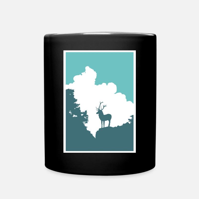 Hirschsprung - Tasse einfarbig - Schwarz