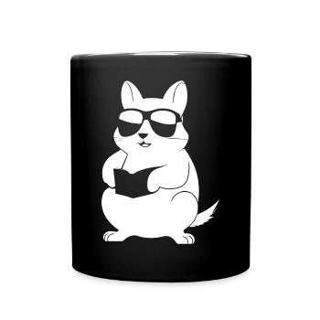 Funny Squirrel Wearing Sunglasses Squirrels - Full Colour Mug - black - Front