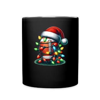 Noël football - Mug uni - noir - Devant