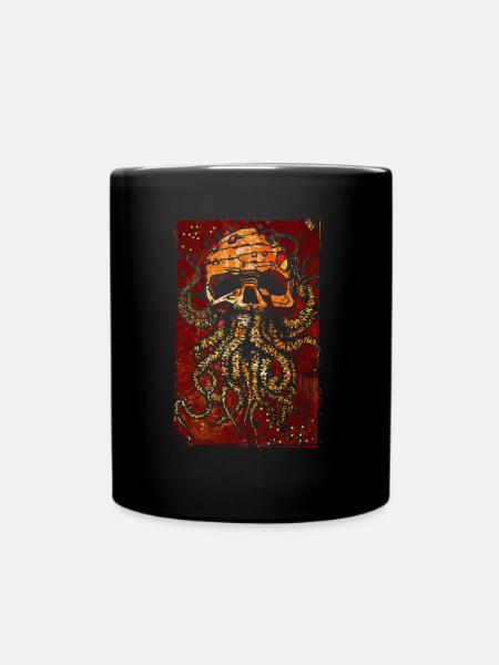 Crâne avec tentacules - Mug uni - noir