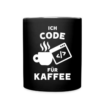Entwickler Job Geld Verdienen Karriere Statement - Tasse einfarbig - Schwarz - Vorne