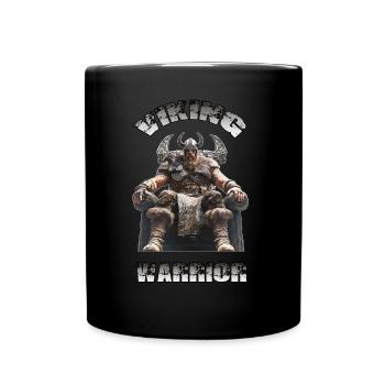 Cooles Viking Warrior T-Shirt !!! - Tasse einfarbig - Schwarz - Vorne