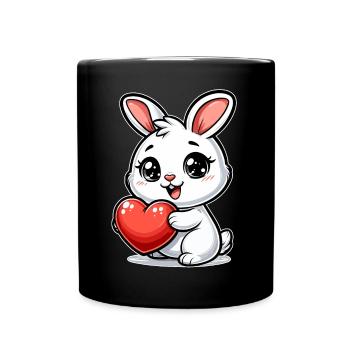 Cadeau de la Saint-Valentin lapin - Love & Romance - Mug uni - noir - Devant