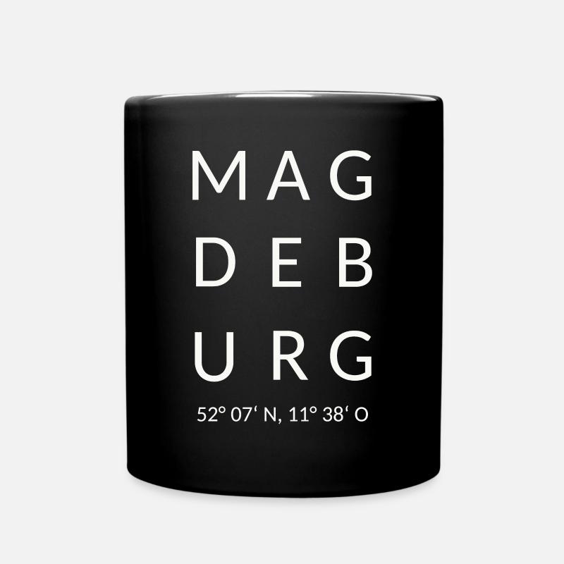 Magdeburg Schriftzug - Tasse einfarbig - Schwarz
