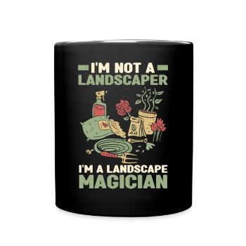 Landschaftsbau Landschaftsgärtner Gärtner Geschenk - Tasse einfarbig - Schwarz - Vorne