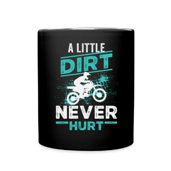 Motocross Dirt Bike Rider Motorcycle - Full Colour Mug - black - Front