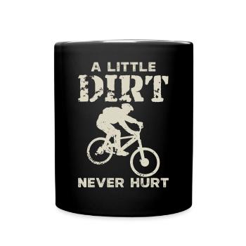 Mountainbike Downhill Fahrrad Radfahrer - Tasse einfarbig - Schwarz - Vorne