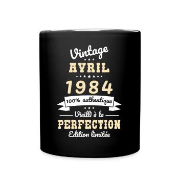 40th Anniversary - Vintage - April 1984 - Full Colour Mug - black - Front