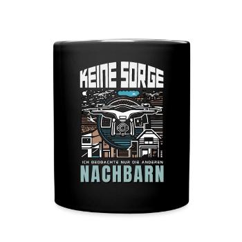 Above the rooftops - Drone Pilot Style - Full Colour Mug - black - Front