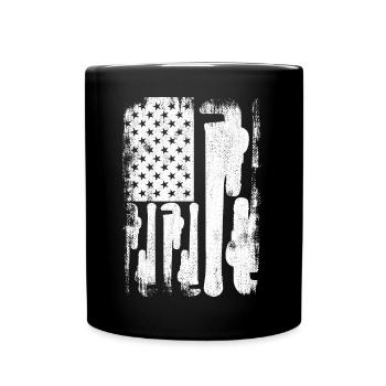 Plombier américain patriotique - Mug uni - noir - Devant