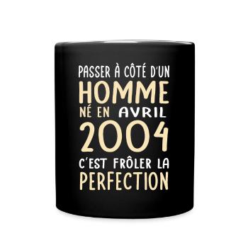 20th Anniversary - Born in April 2004 - Full Colour Mug - black - Front
