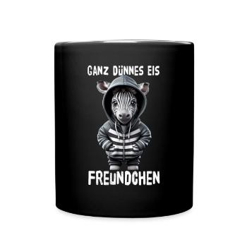 Very Thin Ice Friend Zebra - Full Colour Mug - black - Front