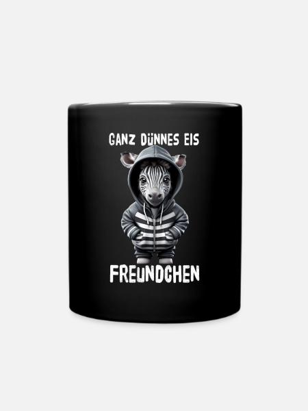 Ami de glace très mince zèbre - Mug uni - noir