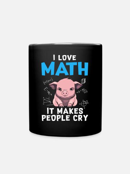 J’adore les maths, ça fait pleurer les gens - Mug uni - noir