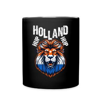 Hup Holland Hup Elftal Fan Shirt Nederland Oranje - Tasse einfarbig - Schwarz - Vorne