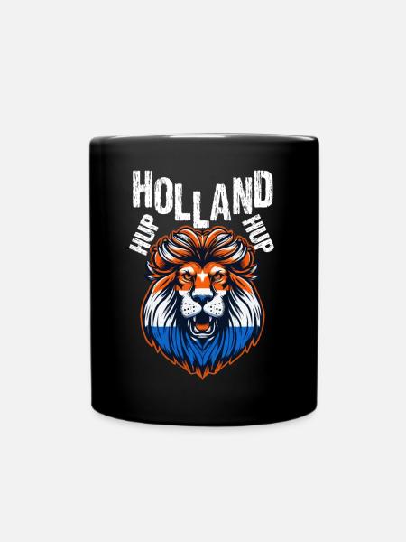Hup Holland Hup Elftal Fan Shirt Nederland Oranje - Tasse einfarbig - Schwarz