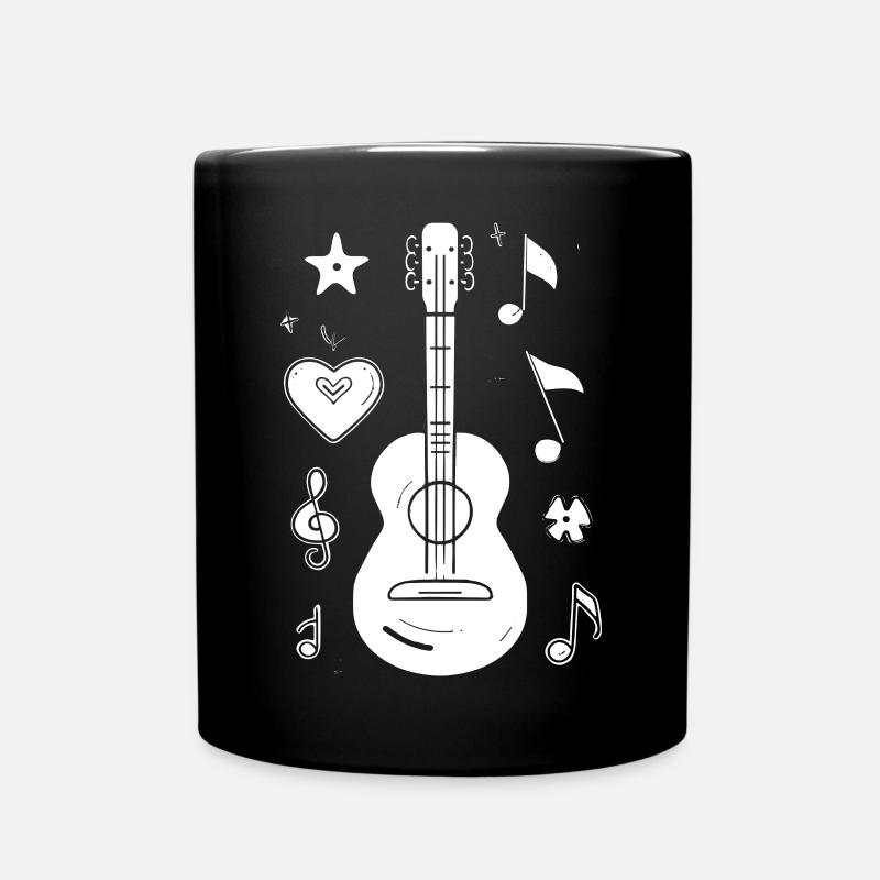 Ukulele Zeichnung - Tasse einfarbig - Schwarz