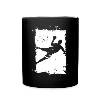 Illustration de destruction d’explosion de lancer de handball - Mug uni - noir - Devant