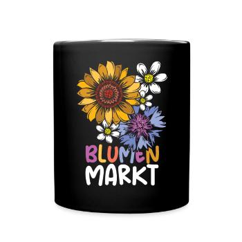 Flower Market Sunflower Meadow Flowers Symbol Team - Full Colour Mug - black - Front