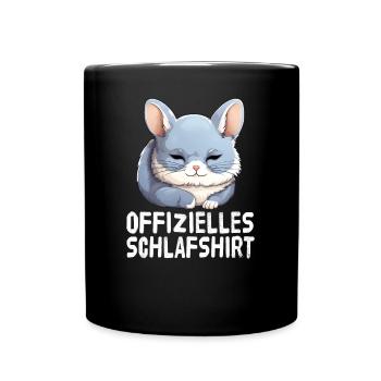 Chemise de nuit officielle en chinchilla - Mug uni - noir - Devant
