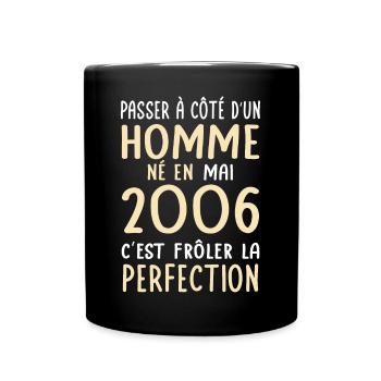 Birthday 18 years old - Born in May 2006 - Full Colour Mug - black - Front