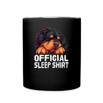 Offizielles Schlafshirt Tibetischer Mastiff - Tasse einfarbig - Schwarz - Vorne