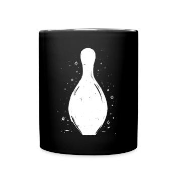 Bowling Pins Skizze - Tasse einfarbig - Schwarz - Vorne