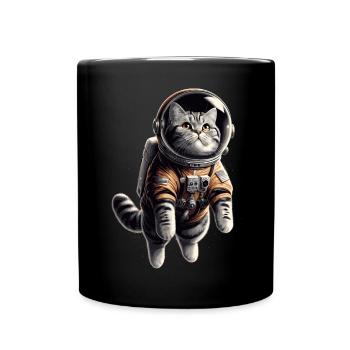 Astronaut BKH getigert Geschenk - Tasse einfarbig - Schwarz - Vorne
