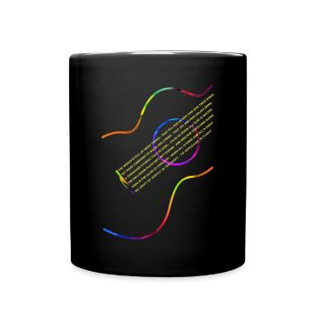 Poésie Guitare | Musique, concert, école de musique - Mug uni - noir - Devant