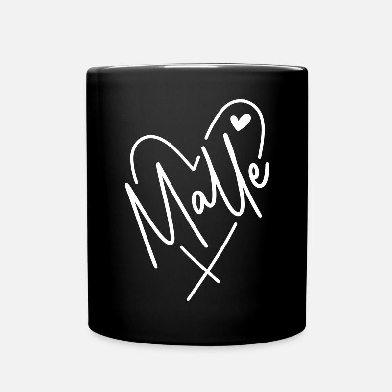 Malle Herz - Tasse einfarbig - Schwarz