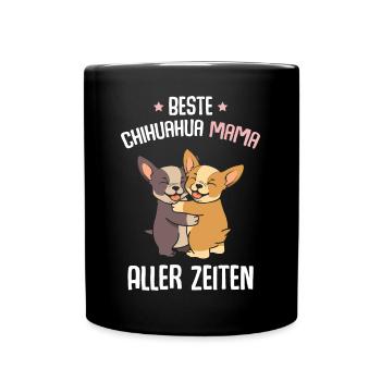 Beste Chihuahua Mama - Tasse einfarbig - Schwarz - Vorne