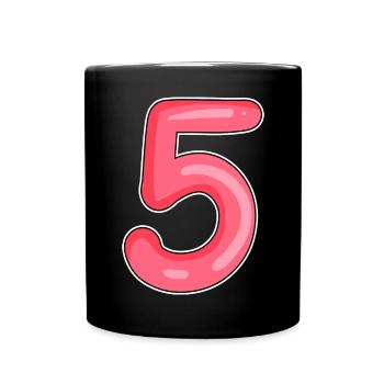 5 - Tasse einfarbig - Schwarz - Vorne