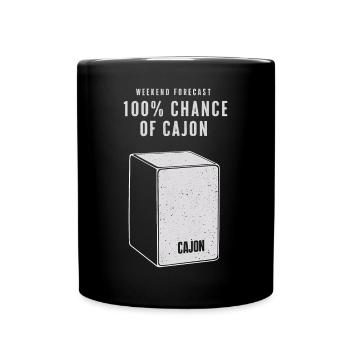 Cajon Drummer - Full Colour Mug - black - Front