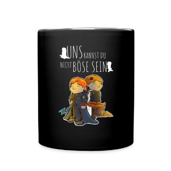Ne soyez jamais en colère : Heldenkinder Duo - Mug uni - noir - Devant