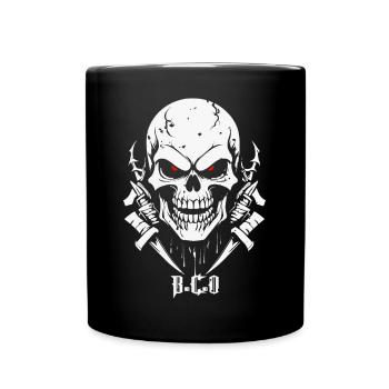 Totenkopf - Tasse einfarbig - Schwarz - Vorne