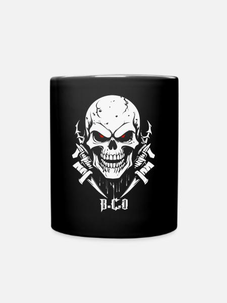 Totenkopf - Tasse einfarbig - Schwarz
