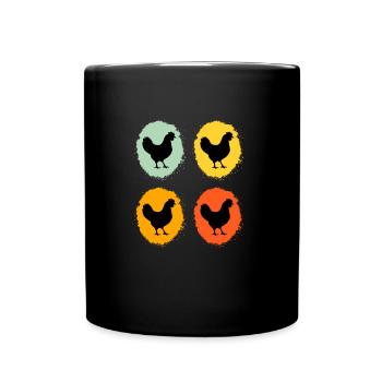 Chickens, Funny Chicken, Chicken Lover, Farm - Full Colour Mug - black - Front