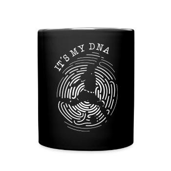 Soccer Cool Sayings Fingerprint DNA Winner - Full Colour Mug - black - Front