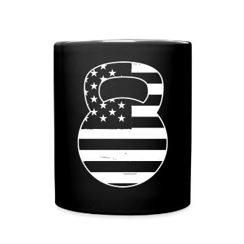 Kettlebell Workout Fitness Training - Full Colour Mug - black - Front