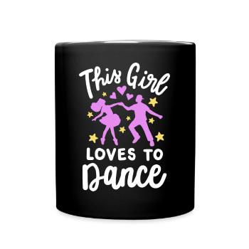 Tanzen Tanzpaar - Tasse einfarbig - Schwarz - Vorne