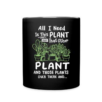 Gartenarbeit Pflanze Gärtner - Tasse einfarbig - Schwarz - Vorne