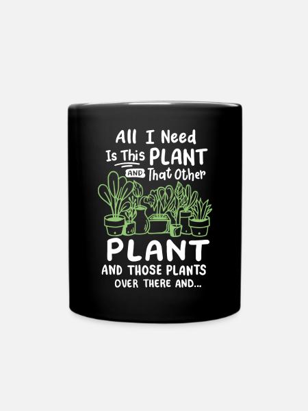 Gartenarbeit Pflanze Gärtner - Tasse einfarbig - Schwarz
