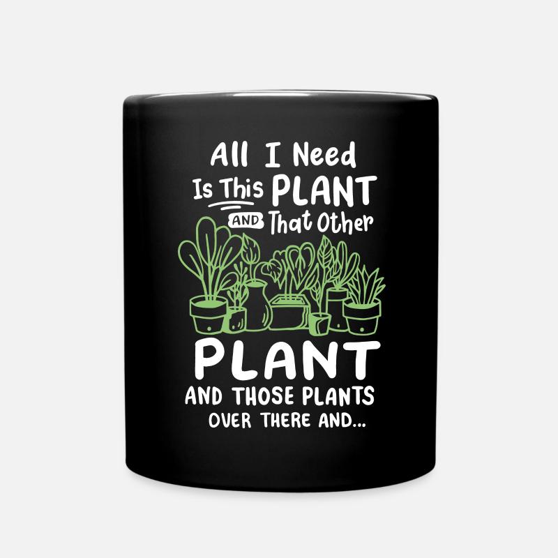 Gartenarbeit Pflanze Gärtner - Tasse einfarbig - Schwarz
