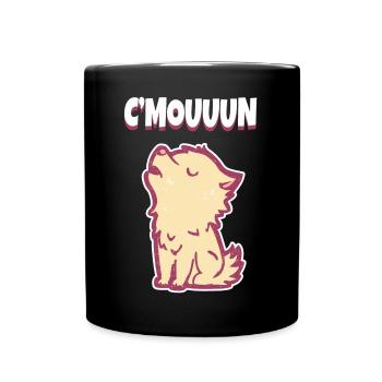 C'MON Howling Wolf Motivation - Full Colour Mug - black - Front