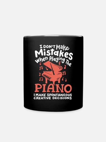 Klavierspieler Pianist - Tasse einfarbig - Schwarz