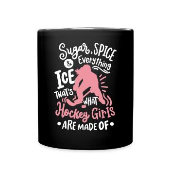 Eishockey Eishockeyspielerin - Tasse einfarbig - Schwarz - Vorne