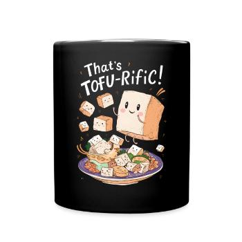 Tofu Lustiges - Tasse einfarbig - Schwarz - Vorne
